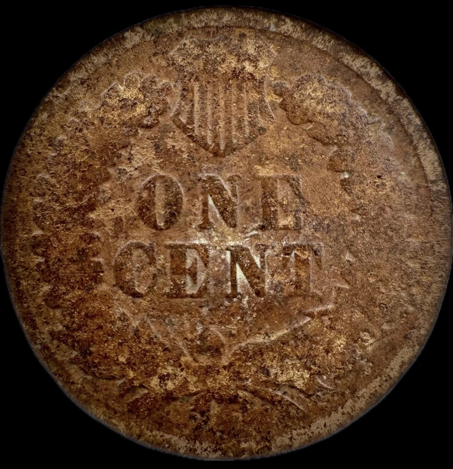 1888/7 Overdate Indian Head Cent, S-1 / FS-301, RB, AG, Raw - NO RESERVE !!! 🆘 - Image 3 of 4