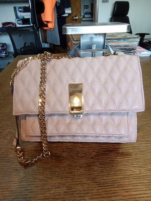 ALDO Niralla Women Quilted Faux Leather Chain Strap Flap Shoulder Crossbody Bag
