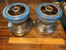 Pair of Lewmar, Two Speed Chromed Bronze Winches, 40:1 Power Ratio w/"Winchers"