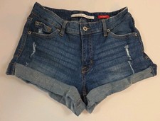 Celebrity Pink The Honey Shorts Women Size 5/27 Blue Denim Cuffed Distressed