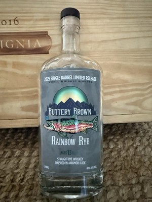 Buttery Brown Trout Fishing RARE 12 Year Rye Awamori Bourbon Whiskey Edition