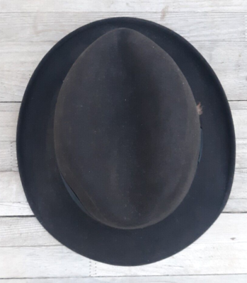 Old Vintage KNOX FEDORA HAT sizez 7 1/8 Grey w/ Black trim Old Vintage KNOX FEDORA HAT sizez 7 1/8 Grey w/ Black trim