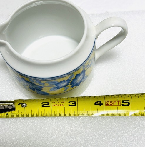 Nikko Sunnyside Patra Creamer White Blue Yellow Porcelain EUC - Picture 7 of 9