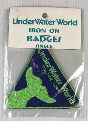 Vintage Under Water World Iron On Badge (Sunshine Coast) New Made in Taiwan