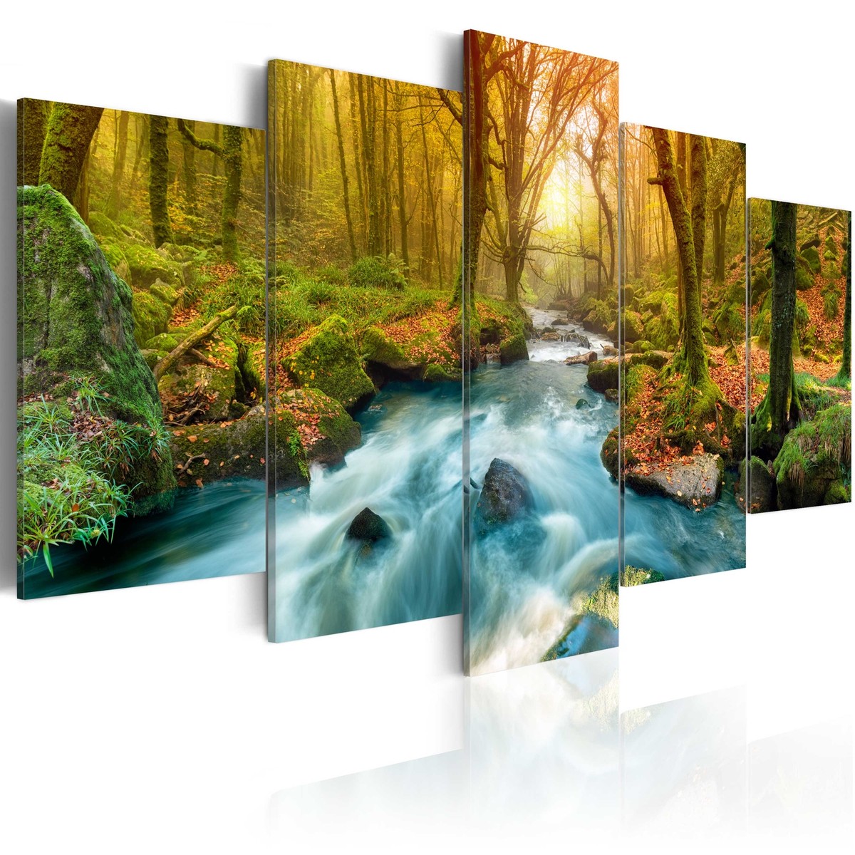 WATERFALL LANDSCAPE Canvas Wall Art Framed Print Picure