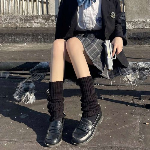 Women Knit Long Socks Winter Warm Leg Warmers Knitted Crochet Ladies Cable - Bild 17 von 44