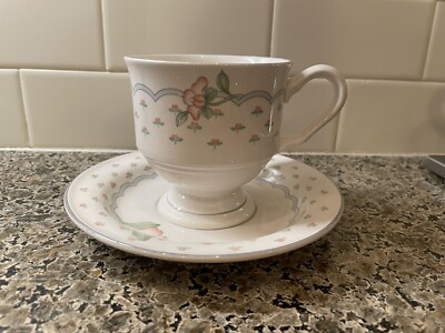 SANGO ROSE CHINTZ TALL CUP AND SAUCER Never Used
