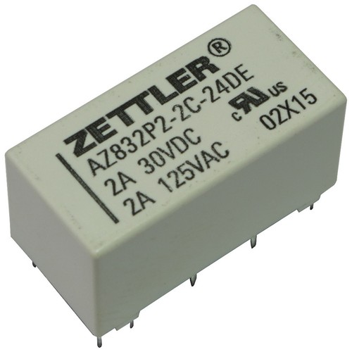 ZETTLER AZ832P22C24DE Relais 24V DC 2xEIN 3A 1440R Polarized DIP