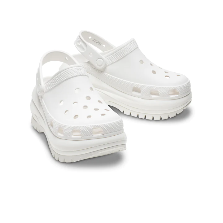New CROCS Mens UNISEX MEGA CRUSH CLOG 207988-100 WHITE US M 4 - 7