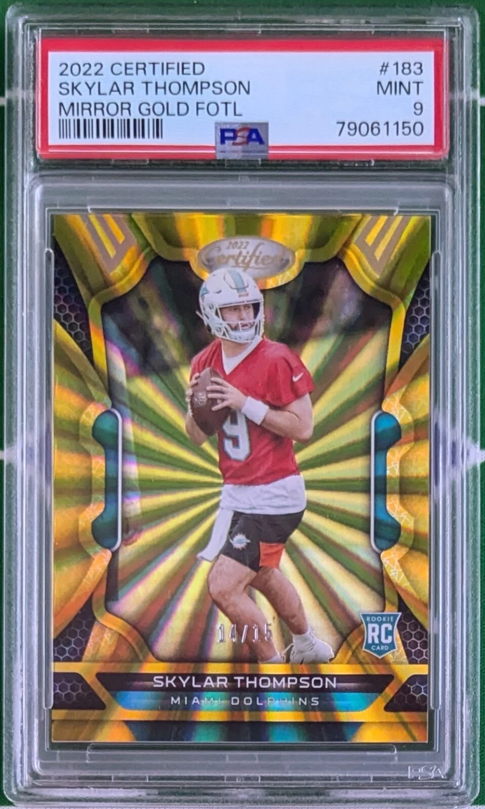 Skylar Thompson Panini Certified #183 Mirror Gold Fotl