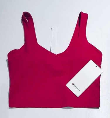 Lululemon Align Tank Top BH leichter Halt A/B Cup Größe US 8 UK 12 rosa