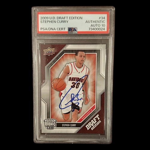 Stephen Curry Warriors Signed 2009 Upper Deck Draft Edition RC PSA/DNA 10