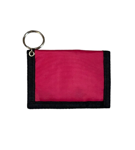 Vintage Indiana University IU Strumpfhalter Doppelfaltung Nylon Ausweisetui Geldbörse Schlüsselring - Bild 2 von 3