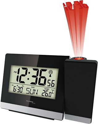Technoline WT536 Digital Radio Controlled Alarm Clock Weather Temperature Indicator