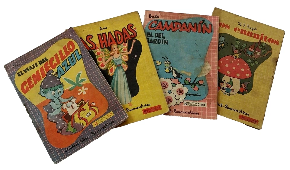 Lot of 4 Vintage 1950s Argentina Mini Children's Books in Spanish Fairy Tales - Image 3 of 4