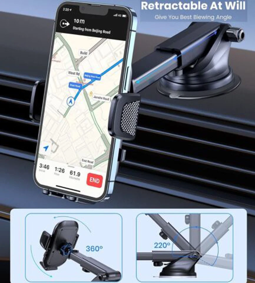 in Car LORRY VAN Desktop Windshield Phone Holder Dashborad Suction For All Phone - Image 4 of 4