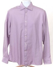 Michael Kors Men's 16.5 36/37 Large Lavender 100 Cotton Long Sleeve Shirt