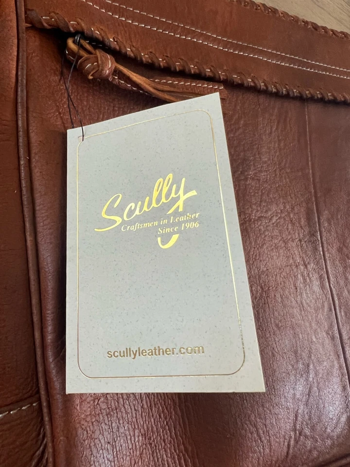 Autêntica bolsa carteiro de couro Scully - Imagem 4 de 4