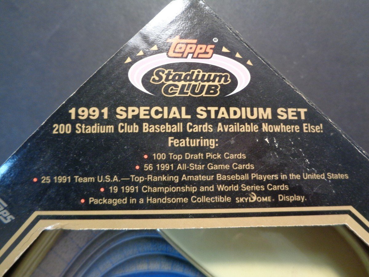 1991 Topps Stadium Club Baseball Special Stadium Set, 200 cards 