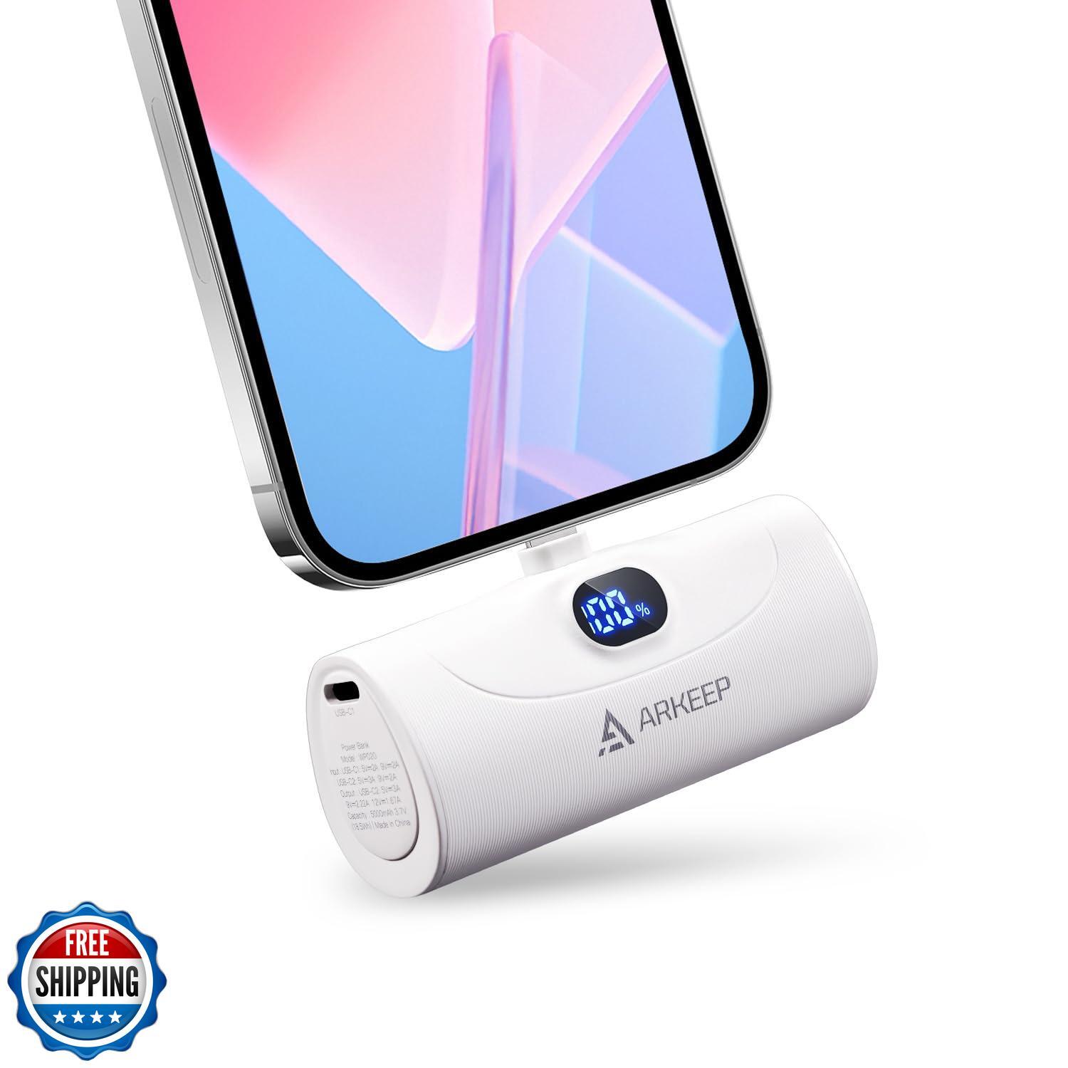 ARKEEP Mini 5000mAh Portable Charger Power Bank for Phones On-The-Go-image