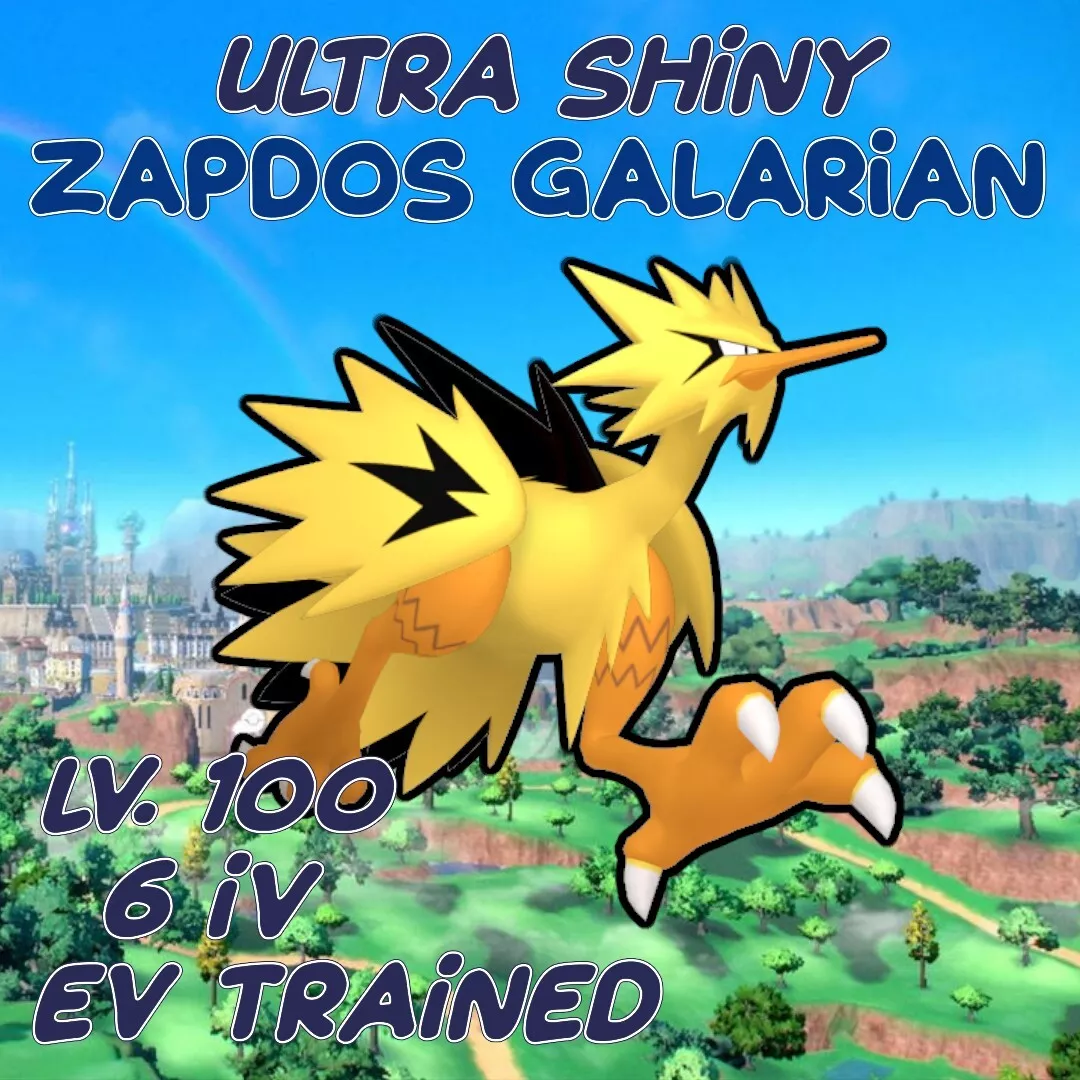 Zapdos Galar Shiny or Non ✨ 6 IV Competitive Customizable Pokémon Scarlet  Violet