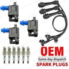 UF228 Ignition Coils Wire Set + Spark Plugs for 01-05 Lexus GS300 IS300 L6 3.0L