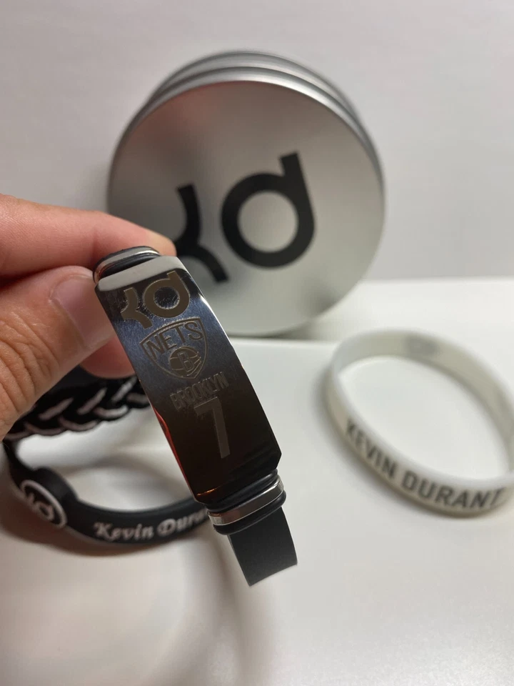 Conjunto de quatro pulseiras esportivas NBA Kevin Durant Phoenix Suns aço inoxidável presente - Imagem 3 de 4