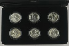 2007 Britannia Silver Proof Matte 20th Anniversary £1 One Pound Coin Collection