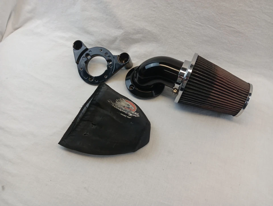 ENTRADA FILTRO DE AIRE HARLEY DAVIDSON SCREAMIN EAGLE CON CALCETÍN DE LLUVIA ROTO 29000076 Foto 2 de 4