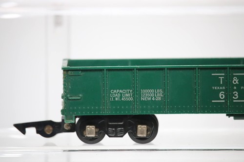 Texas & Pacific T & P Gondola Car #631 American Flyer Green 1:64 Scale S Gauge - Picture 4 of 14