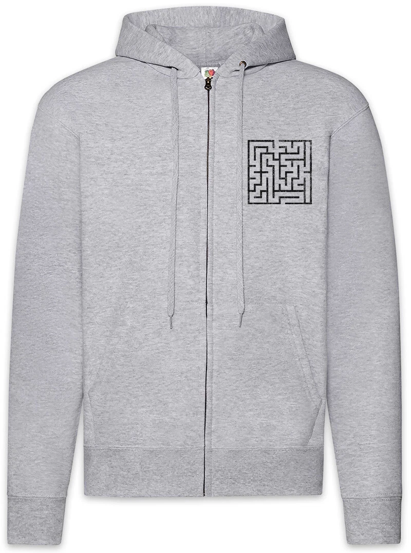 Maze III Zipper Hoodie Labyrinth Mystic Hypnosis Hypnotize Spiral Symbol Circle
