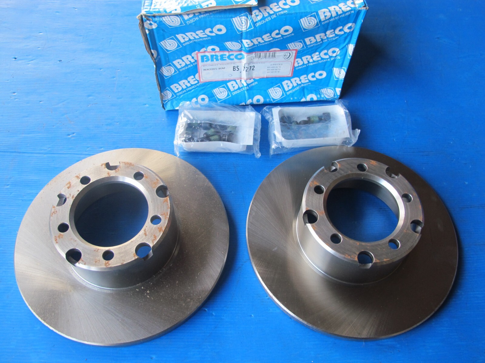Disques de freins avant BRECO pour Mercedes 207D 208 en fonte brute de 258mm