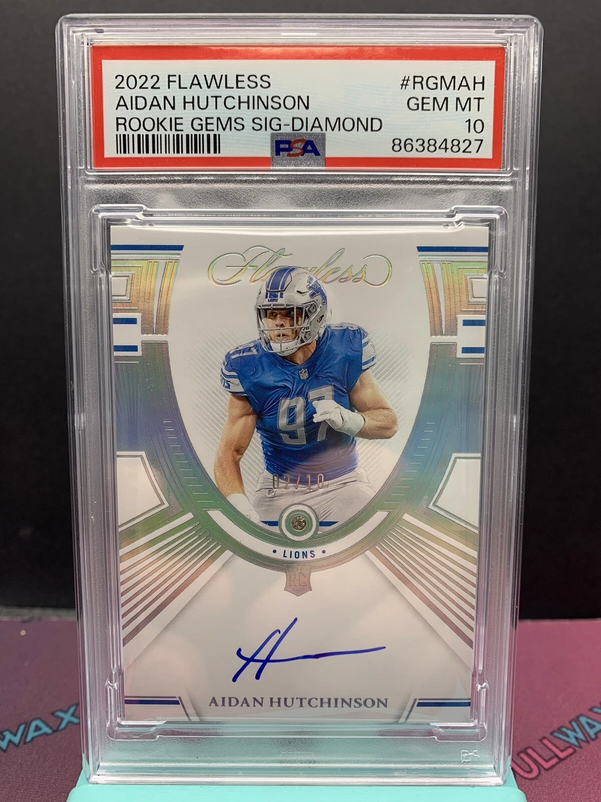 Aidan Hutchinson Panini Flawless Rookie Gems Signatures #RGMAH Diamond