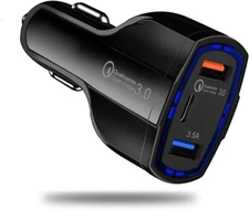 Car Charger with 3 Ports - Qualcomm Quick Charge 3.0