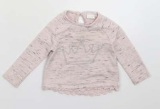 F&F M&auml;dchen Pullover rosa Baumwollmischung Gr&ouml;&szlig;e 6-9 Monate Pulli