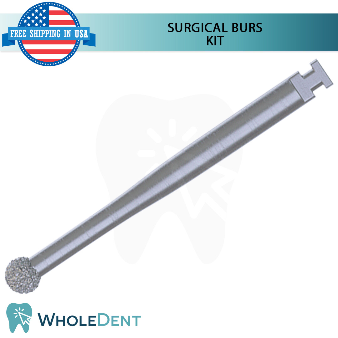 Diamond Round Ball Cutter Burs Kit Degranulation Sur gical, Endo