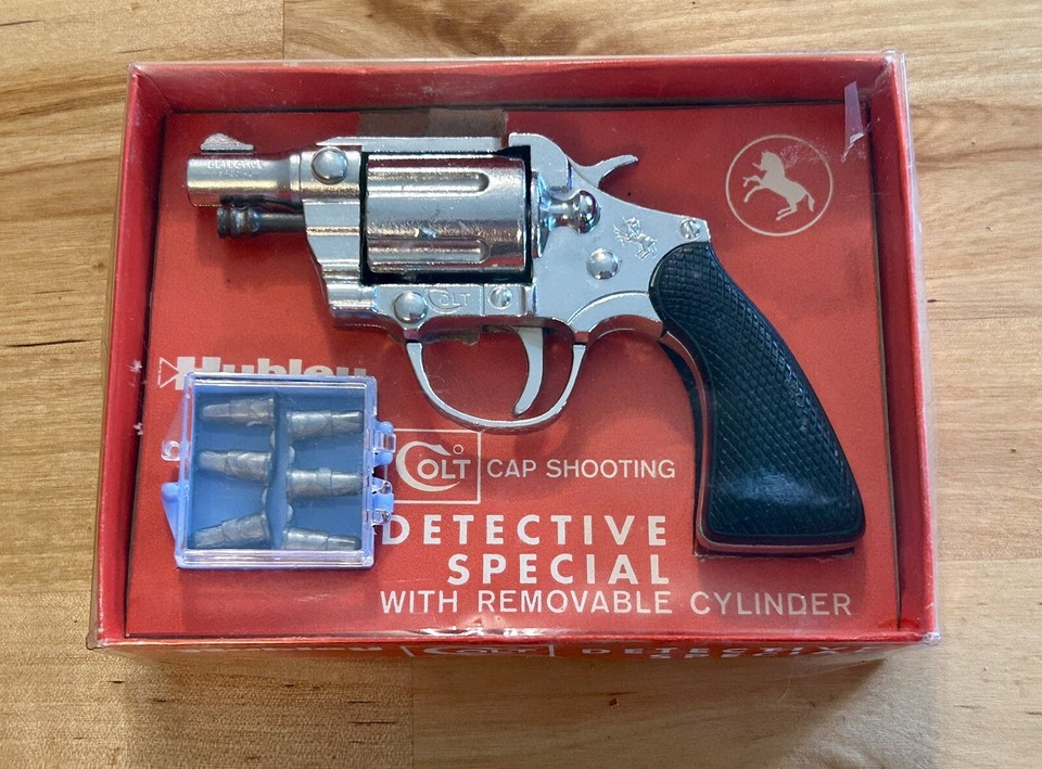 VTG 50s Hubley COLT DETECTIVE SPECIAL Cap Gun Toy Replica Near Mint In