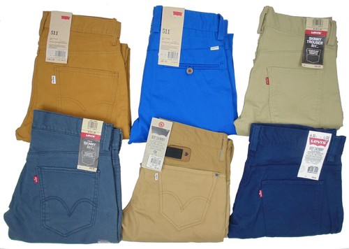 Levis 511 Hombres Pantalones Jeans ~~~ Slim/Skinny Fit ~~~ Azul, Caqui, más  ~~~!!!! nuevo!!! | eBay