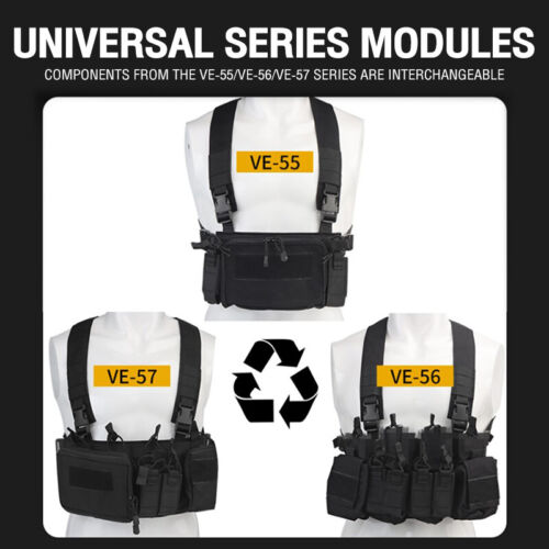 WoSporT Tactical Chest Rig Tool Vest Tactical Vest w/ Mag Pouch Military Gear MC - Picture 7 of 25