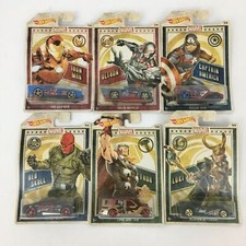Marvel Avengers Hot Wheels Set 1-6 Full Collectible Iron Man Ultron Loki...