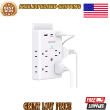 Power Strip Surge Protector Multi Plug Outlet Extender with USB C Ports, 3 Sided