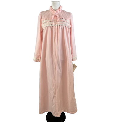 #ad #ad Vintage Apostrophe Guilford Sears Nightgrown Dress size Medium 12 14 Pink Lace $19.97