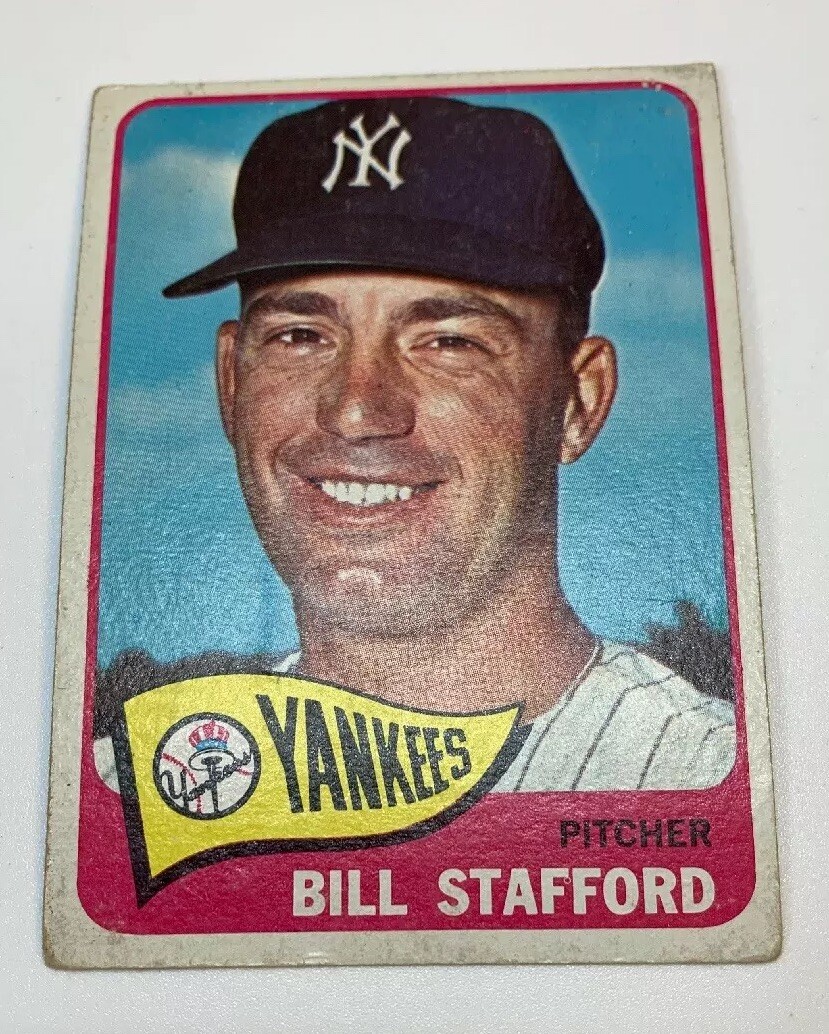 1965 Topps 281 Bill Stafford Baseball Card New York Yankees NY eBay