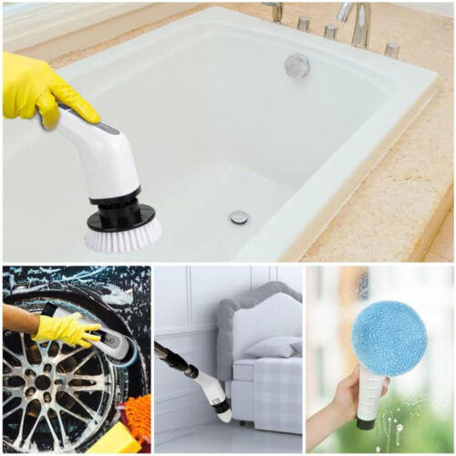 Electric Spin Scrubber Cordless Cleaning Brush Shower Cleaning Brush Long Handle - Picture 14 of 17