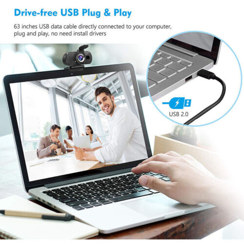1080P Webcam Full HD USB 2.0 For PC Desktop Laptop Web Camera with Microphone AU - Picture 2 of 11