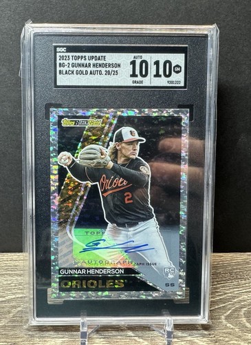 Gunnar Henderson [Autograph] #BG-2 2023 Topps Update Black Gold card