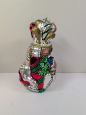 Golf Bag Christmas Ornament Glass Golf Clubs Novelty Golf Lover Gift Decor VTG