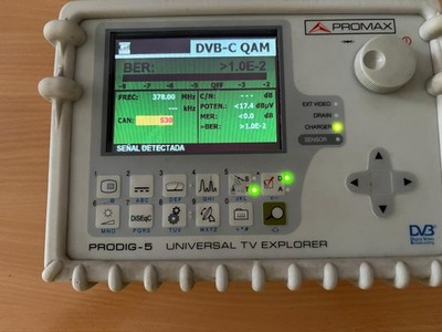 Promax Prodig-5 Universal TV Explorer DVB Digital Video Broadcasting 12Vdc 36W