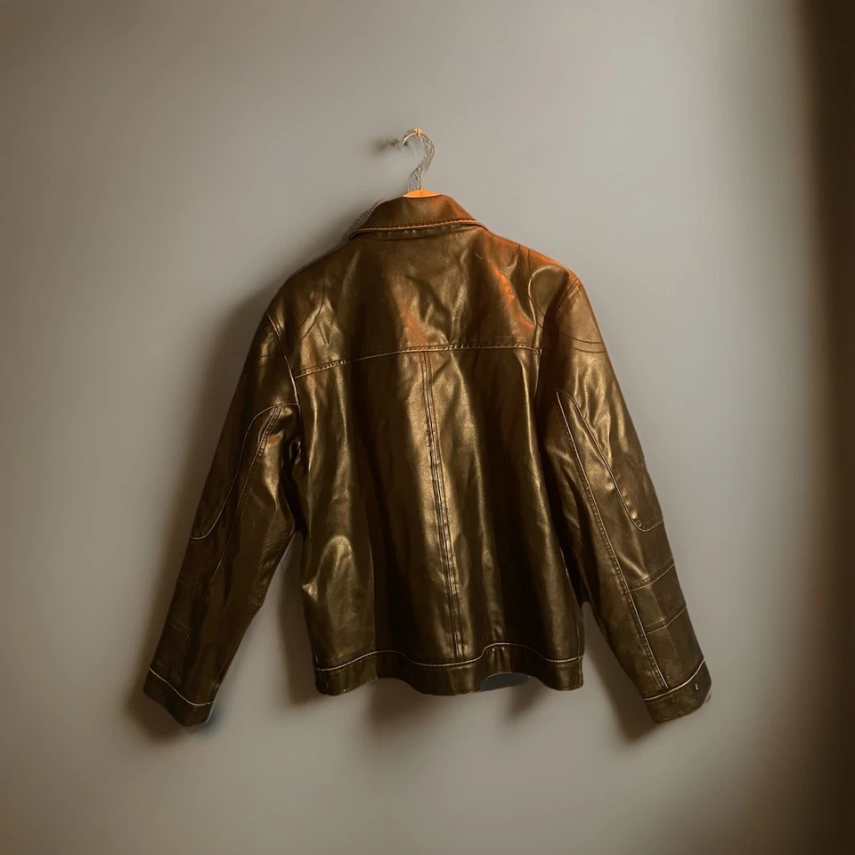 Chaquetas bomber de cuero Route 66 para hombre chaqueta de motocicleta vintage mediana Foto 2 de 4