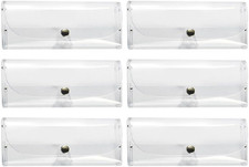 6 Pcs Transparent Hard Shell Eyeglasses Case Unisex Plastic Sunglasses
